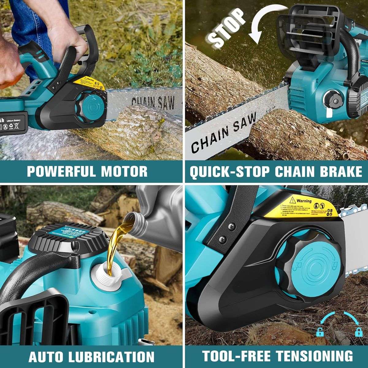 21V Cordless 16" Chain Saw