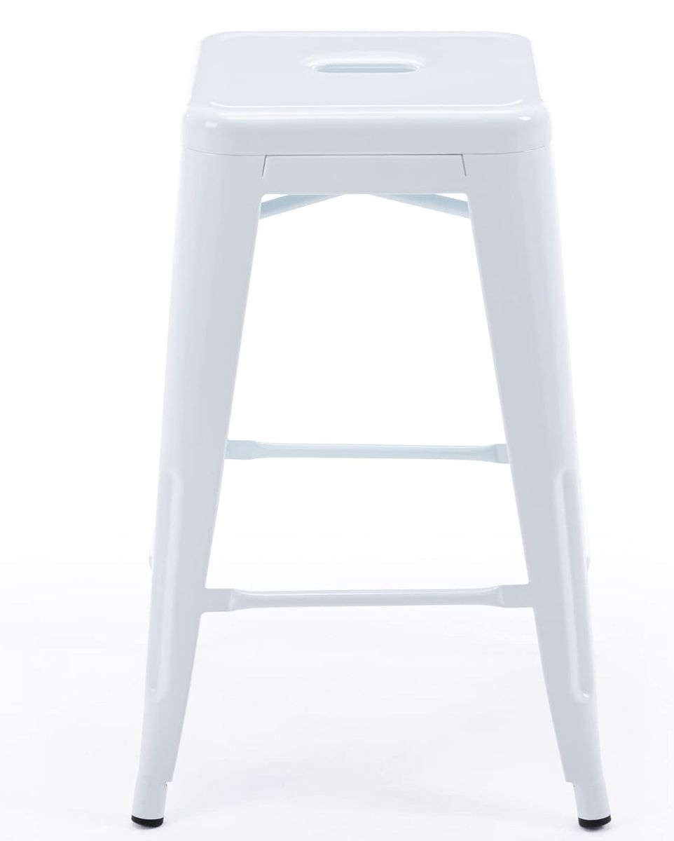 Metal Stackable Bar Stools- 2 pack-Red