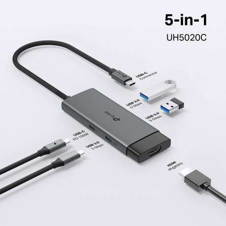Tp-Link - UH5020C USB Type-C 5-in-1 Hub, 1xHDMI + 1xPD + 1xType-C + 2xType-A - Tp-Link - UH5020C ...