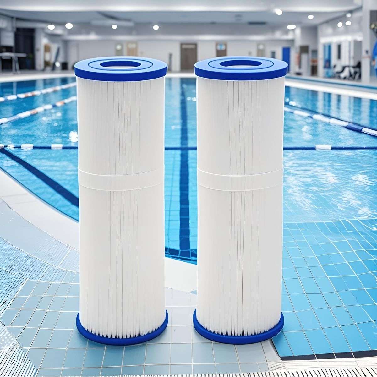 2 Pieces Spa Swimming Pool Cartridge Filter - White