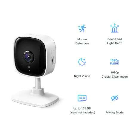 Tp-Link - Tapo TC60 Home Security Wi-Fi Camera with 1080p HD, Night Vision - Tp-Link - Tapo TC60 ...