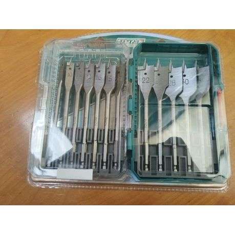 Total Tools - Flat wood Drill Bits set -12pcs - Total Tools - Flat wood Drill Bits set -12pcs