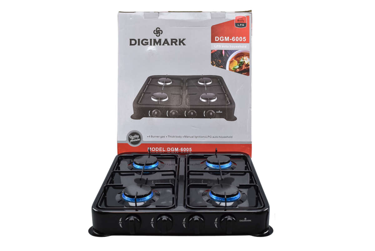 Digimark Stainless Steel 4-Burner Gas Stove