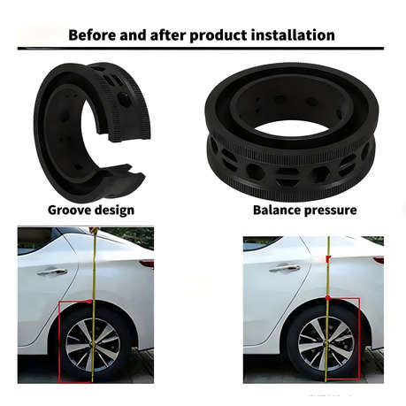 2-Piece Universal Rubber Shock Absorber Spring Reinforcement Set