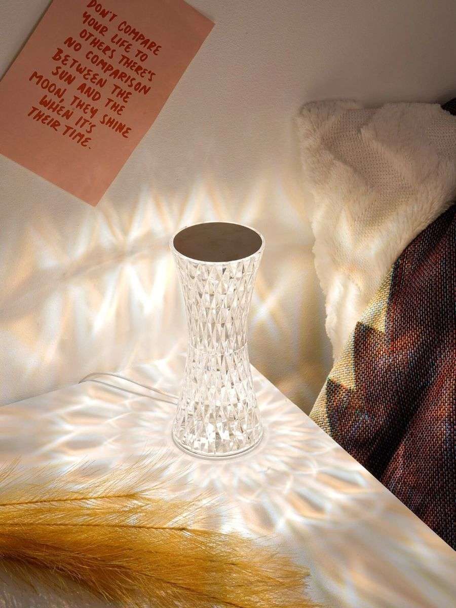 Crystal Diamond Multicolour Touch Desk Lamp