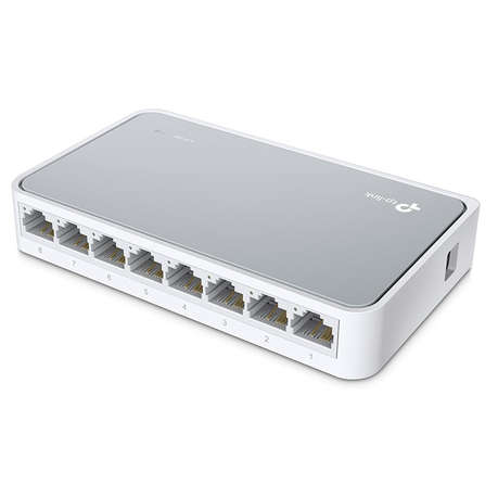 Tp-Link - SF1008D 8-Port 10/100Mbps Desktop Switch Green Tech Plug & Play - Tp-Link - SF1008D 8-P...