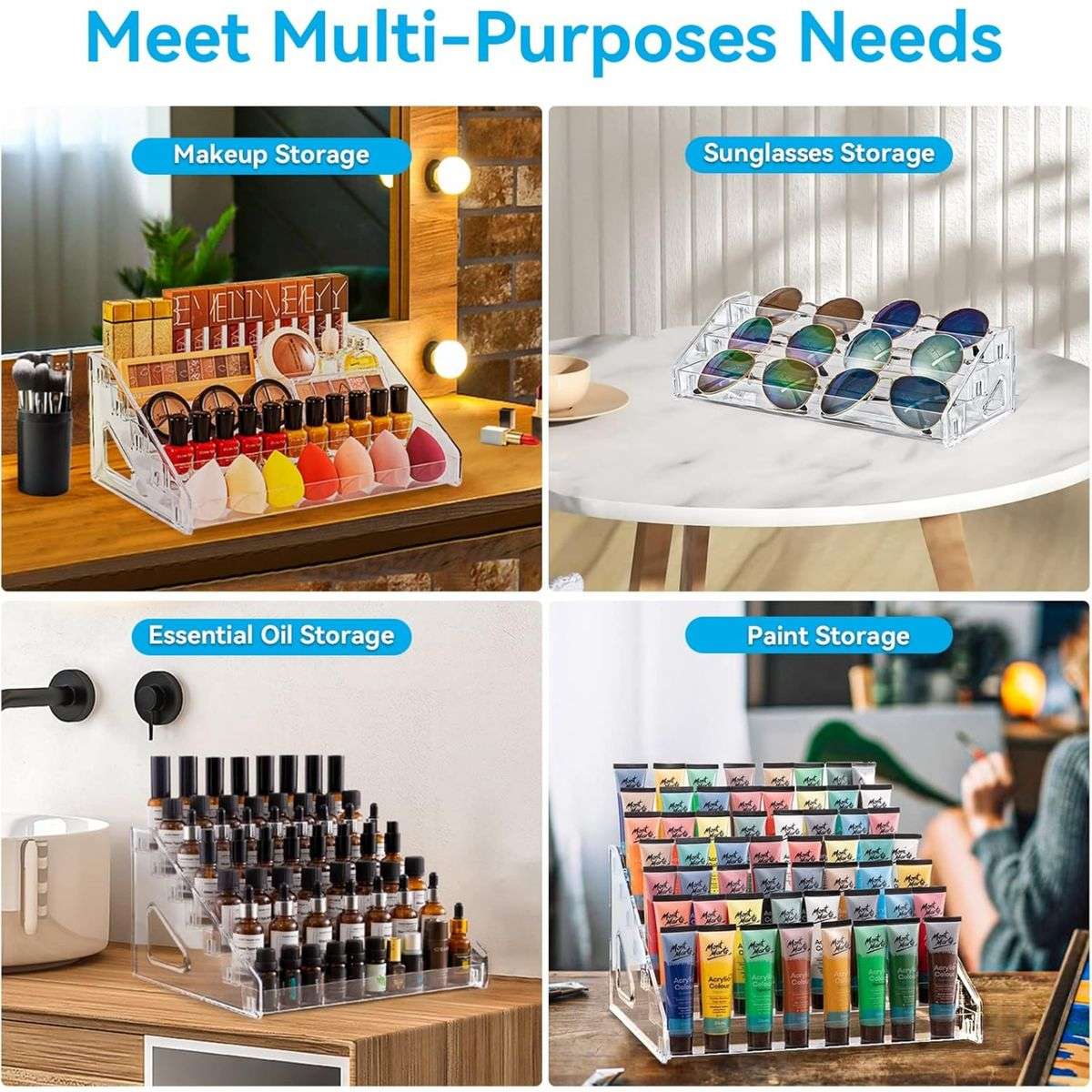 Acrylic 5 Layers Nail Polish Organizer Essential Oils Holder Makeup Rack