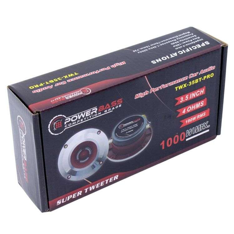Powerbass TWX-35BT-PRO 3.5" 1000 Watts Super Tweeters