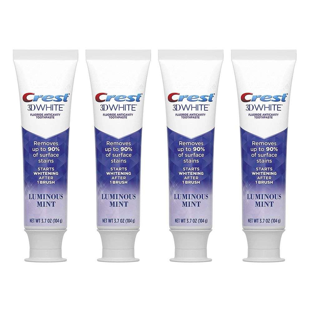 Crest 3D White Luminous Mint Teeth Whitening Toothpaste (Value 4-Pack)