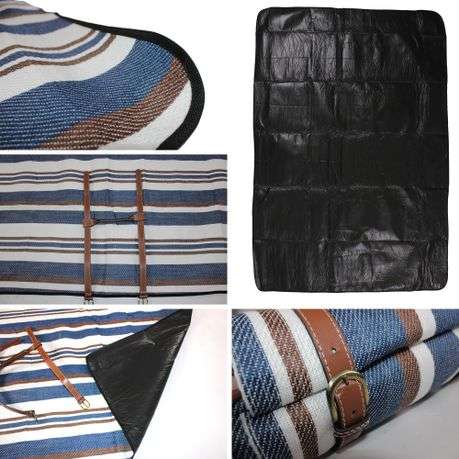 200x150cm Picnic Blanket & Camping Mat with Waterproof Under & Carry Strap