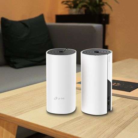 Tp-Link - Deco M4 (2-pack) AC1200 Whole Home Mesh Wi-Fi System - Tp-Link - Deco M4 (2-pack) AC120...