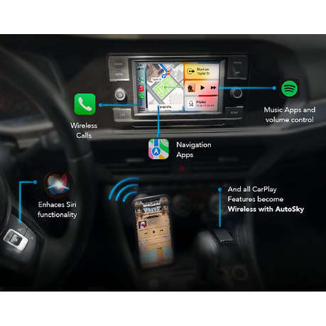 Micro Wireless Adapter for Apple CarPlay or Android Auto