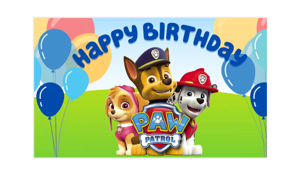 Paw Patrol Birthday Banner