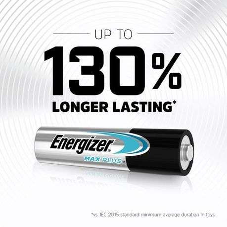Energizer - 1.5v MAX Plus Alkaline AA Battery Card 4 - Energizer - 1.5v MAX Plus Alkaline AA Batt...