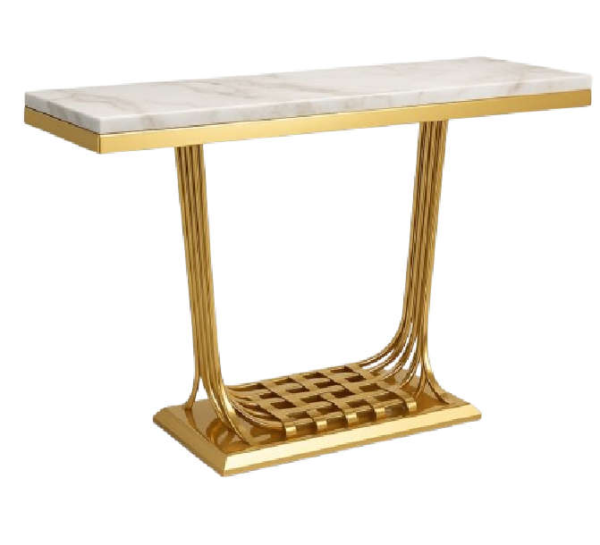 Modern Console Table With Marble Top