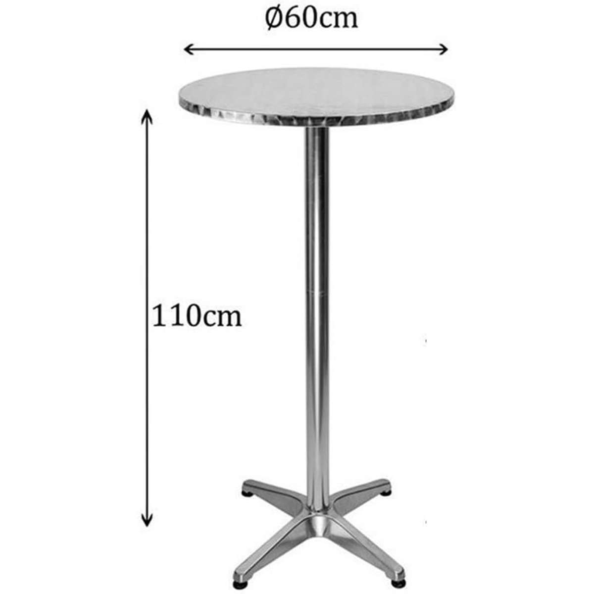 Silver Metal Round Coffee Table