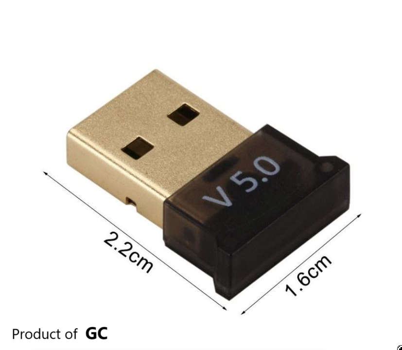 Wireless USB Bluetooth Dongle V5.0 - Adapter for PC By (GC)