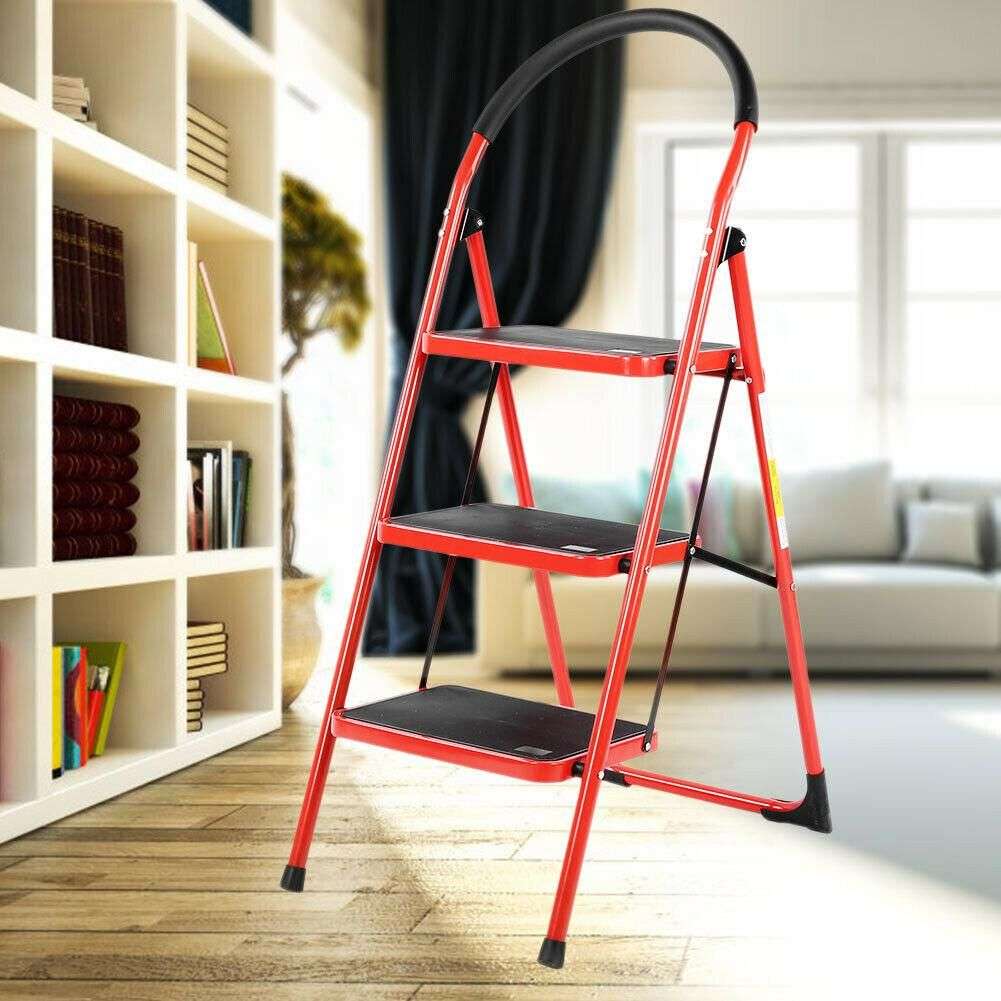 Multi-functional Foldable Step Ladder With 3 Steps