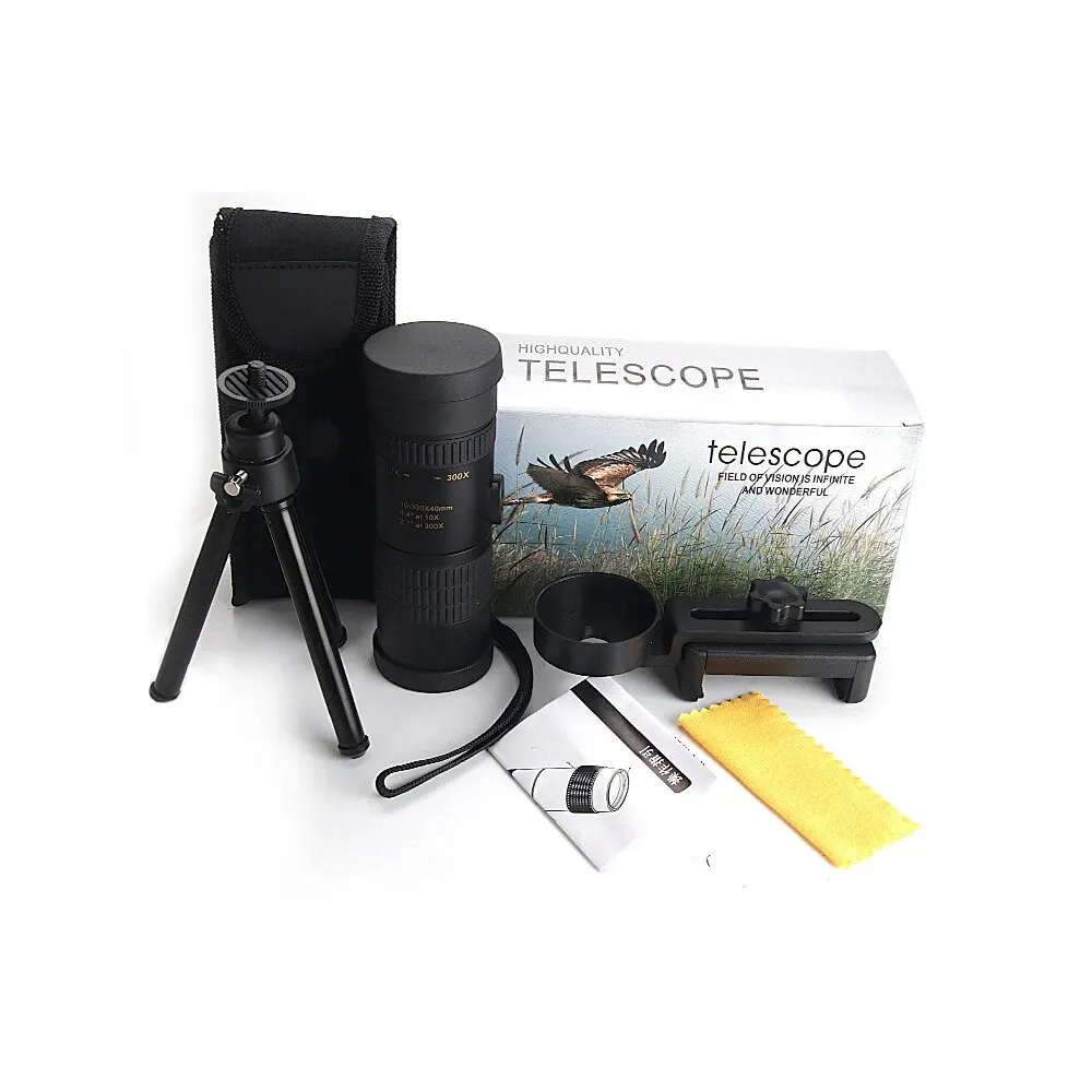Techme 10-30x40 Zoom Professional Metal Monocular Telescope for Outdoors - OPEN BOX