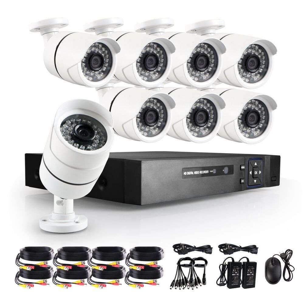 8 Channel 5MP AHD Latest Software CCTV System + HDMI + Phone Viewing + Waterproof Cameras