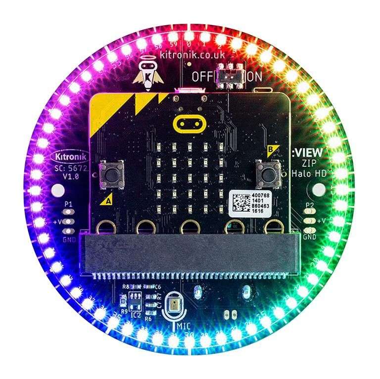 Kitronik (5672) Halo Board, 3.5 V to 5 V Supply, 60 LED, BBC micro:bit