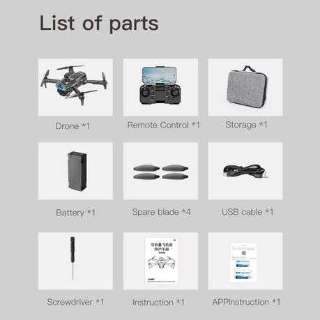 P15 - 4K HD Brushless Drone With Six Gyroscope Technology - Black