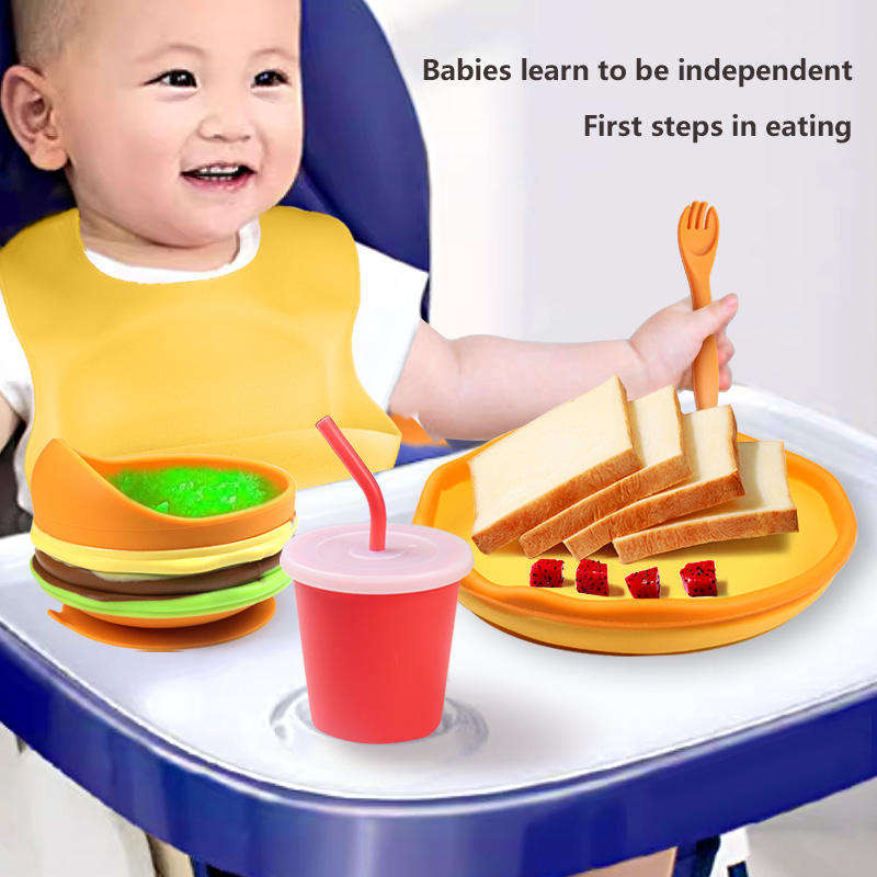 Silicone Baby Tableware Set - 6 Piece - Blue