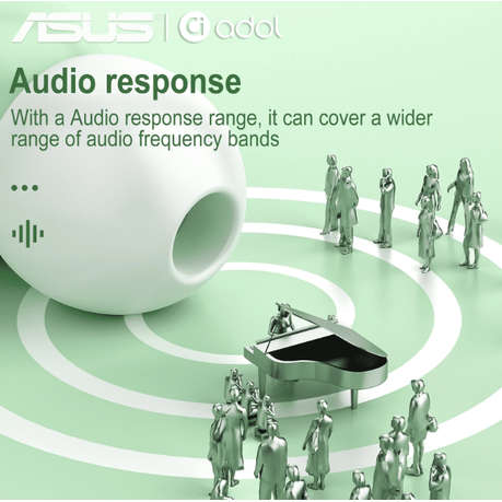 ASUS - AS101 - Semi-In-Ear Noise Cancelling Earbuds With Mic - Green