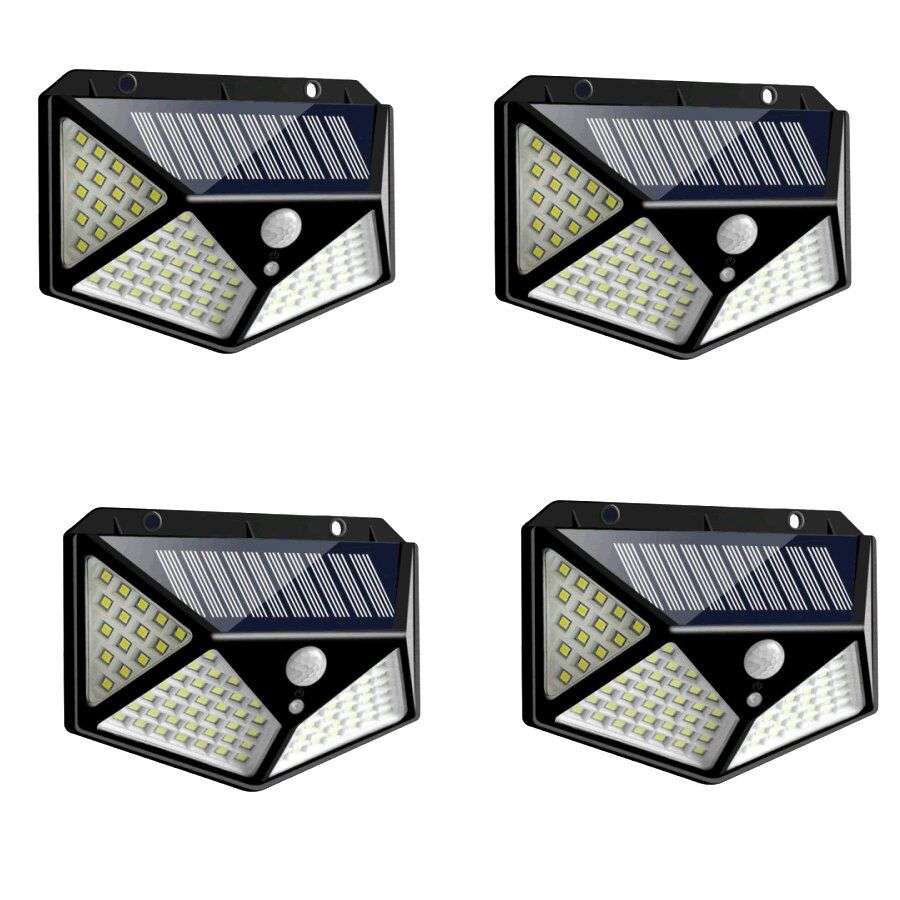 LED Outdoor Solar Interaction Wall Lamp - Set of 4