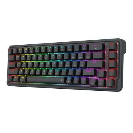 Redragon - Nova K709 65% Wired Gasket RGB Gaming Keyboard - Black - Redragon - Nova K709 65% Wire...