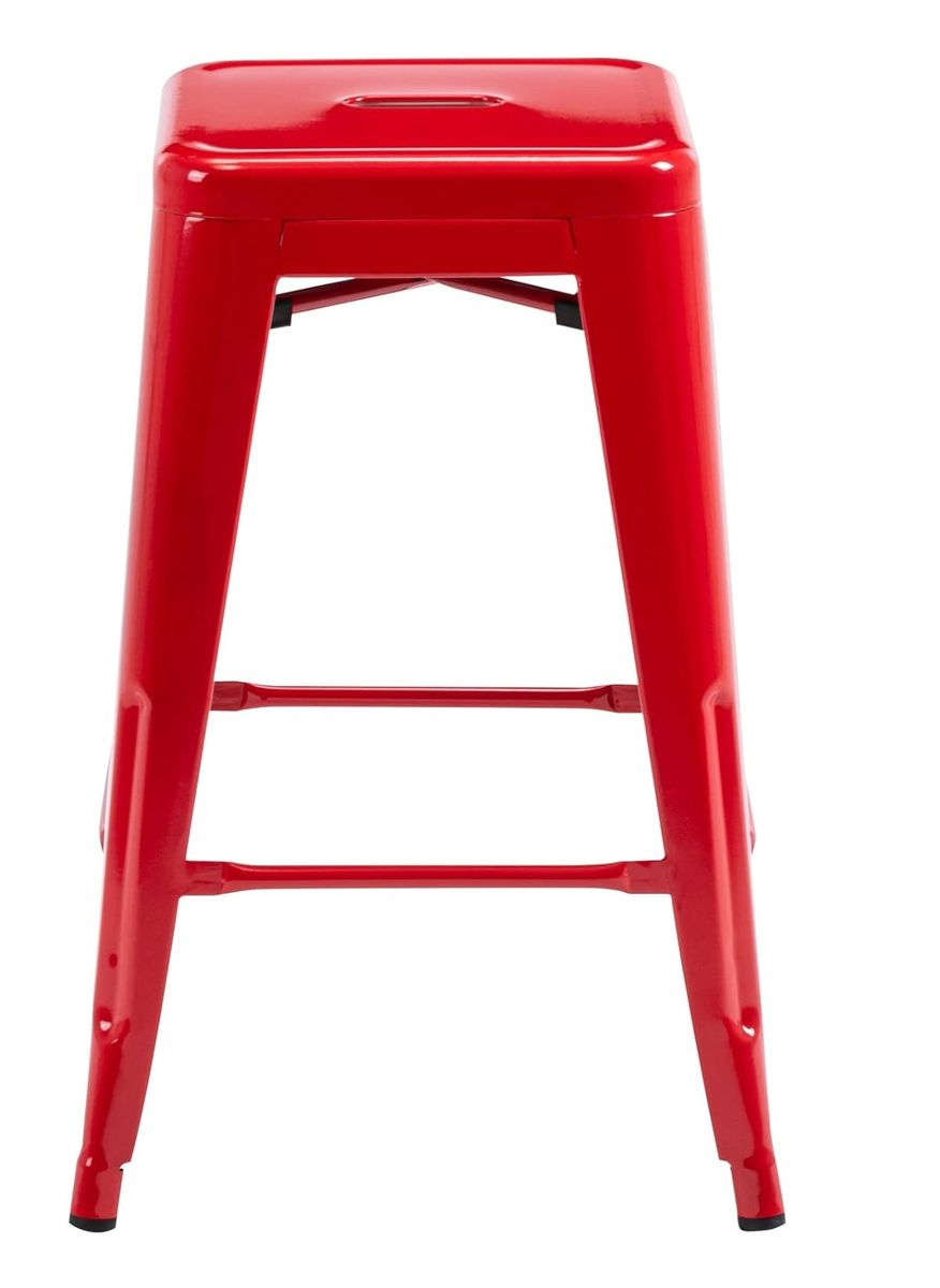 Metal Stackable Bar Stools- 2 pack-Red