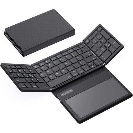 Foldable Bluetooth, Rechargeable Tri-Folding Ultra Slim Travel Keyboard