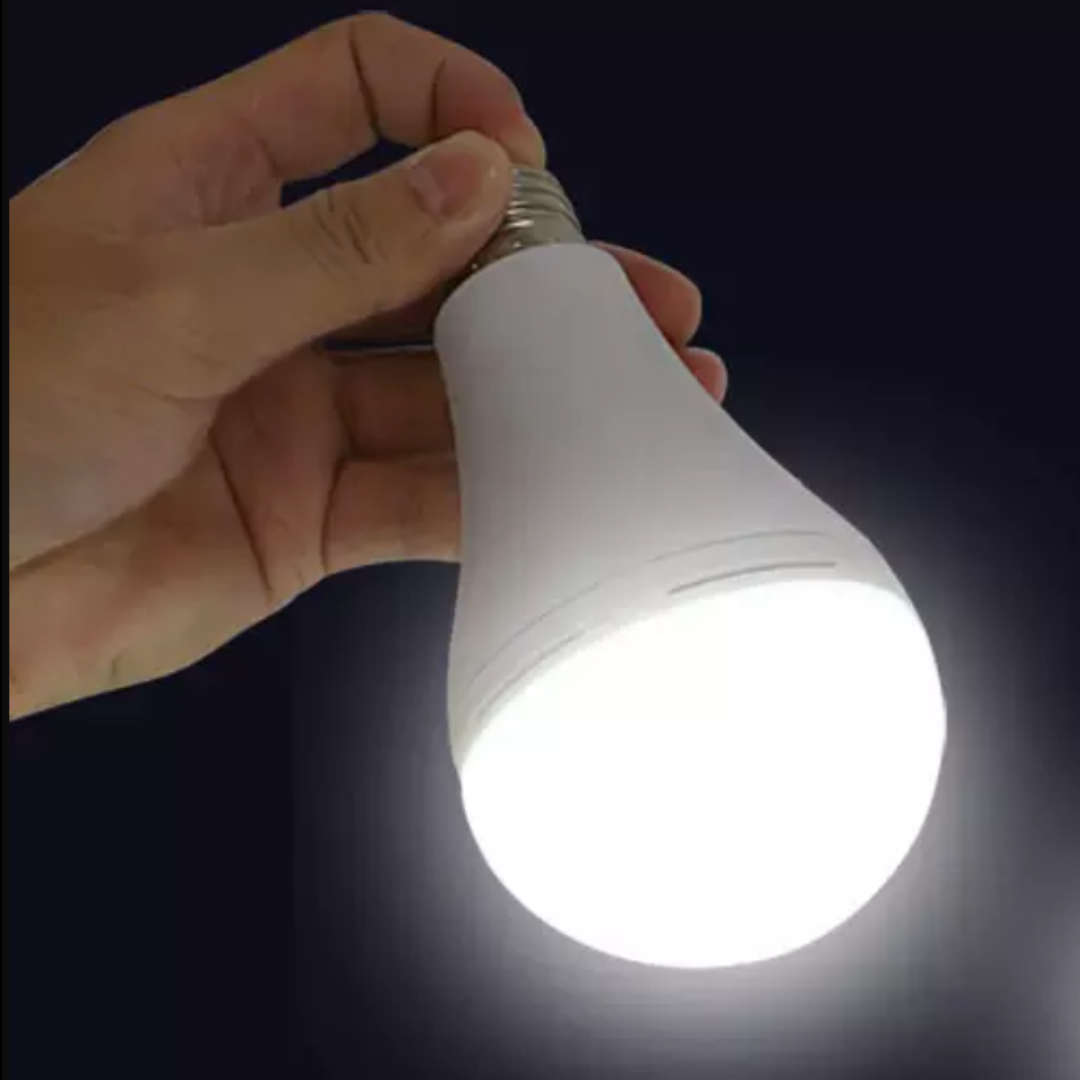 Two Loadshedding LED 25W Rechargeable Bulbs with Battery, Energy Saving