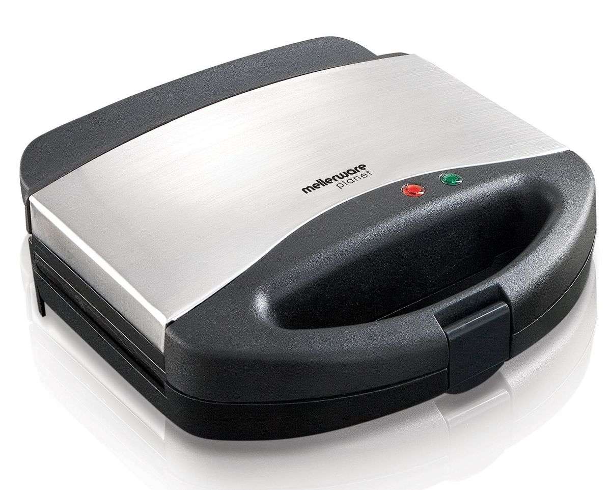 Mellerware Sandwich Maker 2 Slice Non-Stick Black 800W Planet -Brand New in the box- Stock Clearance