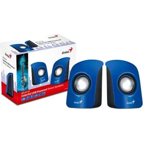 Genius SP-U115 Compact Portable Speakers - Blue