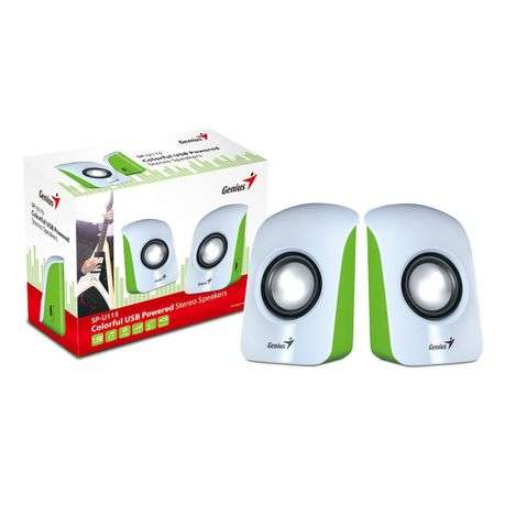 Genius SP-U115 Compact Portable Speakers - White
