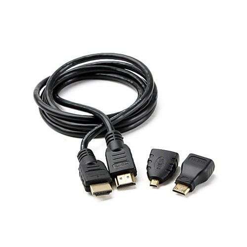 3 in 1 HDMI Full HD Cable with Mini  Micro Adaptors 129S 1.5M