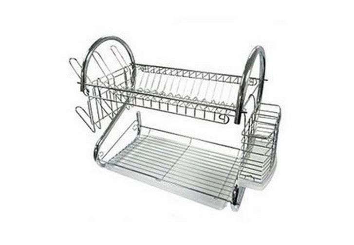Kitchen Two-Tier Stainless Steel Dish Rack