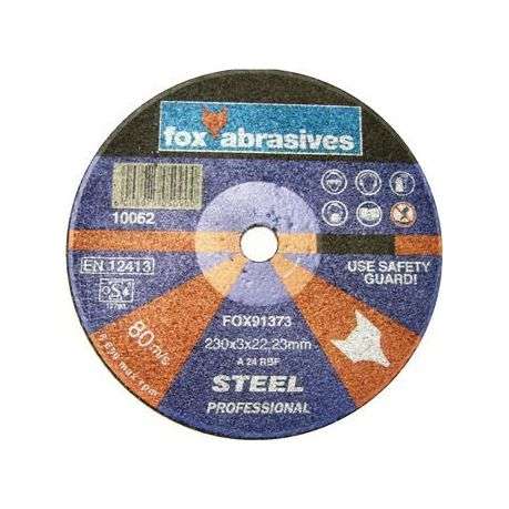 Fox Tools - Abrasive Cutting Disc Steel Professional - 230 x 3.0mm - Fox Tools - Abrasive Cutting...