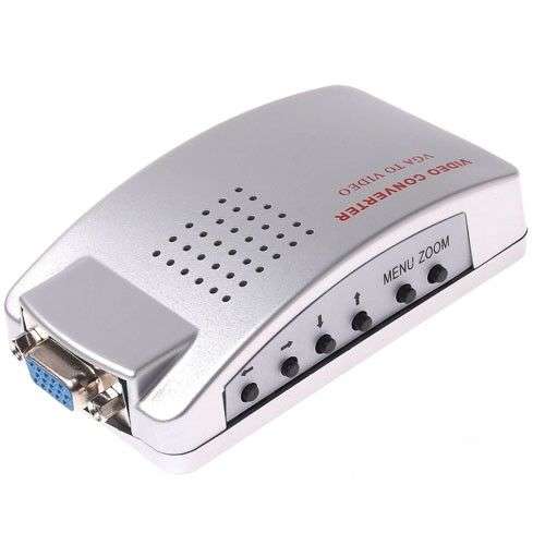 High Resolution VGA to TV Video AV Converter Box