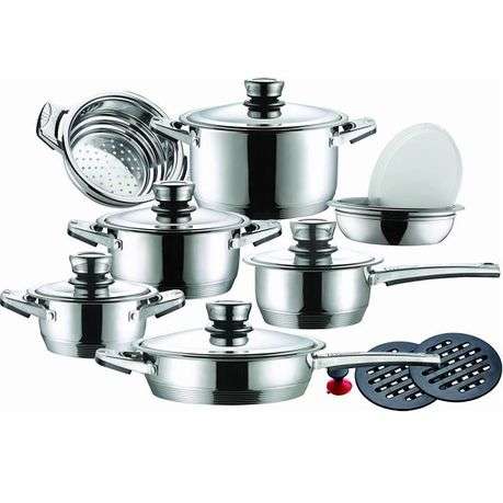 Leopard - 21 Pieces Limited Edition Stainless Steel Induction Ready Cookware Set (READ DESCRIPTION)