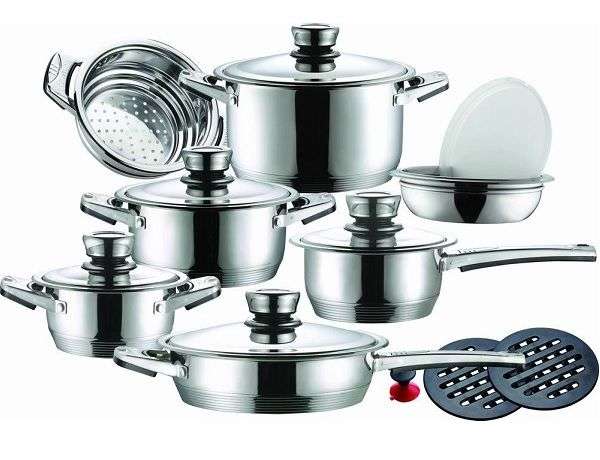 Leopard - 16 Pieces Limited Edition Stainless Steel Induction Ready Cookware Set (READ DESCRIPTION)