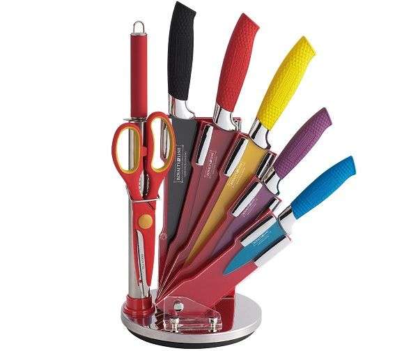 Royalty Line - 8 Pieces Non-Stick Coating  Knife Set and Stand (READ THE DESCRIPTION)