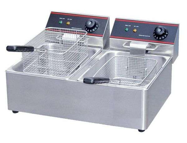 Ideal Stainless Steel 10 Litre 2-Tank 2-Basket Electric Fryer (DISPLAY MODEL)