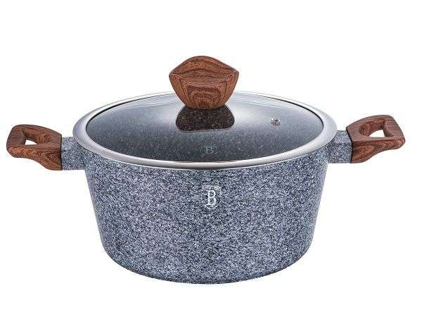 Berlinger Haus - 20 cm Marble Coating Forest Line Casserole + Lid - Gray (READ THE DESCRIPTION)