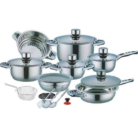 Leopard 21 Piece Cookware Set- Steel