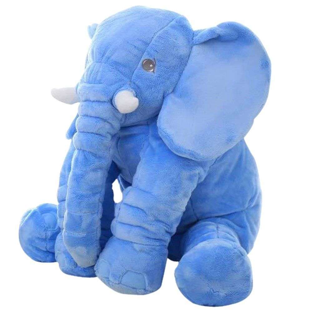 Stuffed Elephant Plush Pillow - Blue (DISPLAY MODEL)