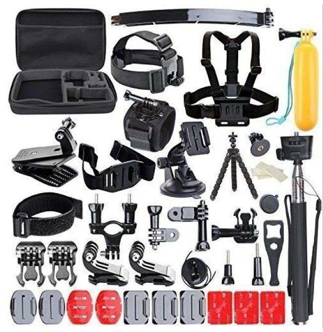 50 in 1 Sports Action Camera Accessories Kit for Gopro HERO 5 5s 4 3+  SJ4000 Video Camera with bag