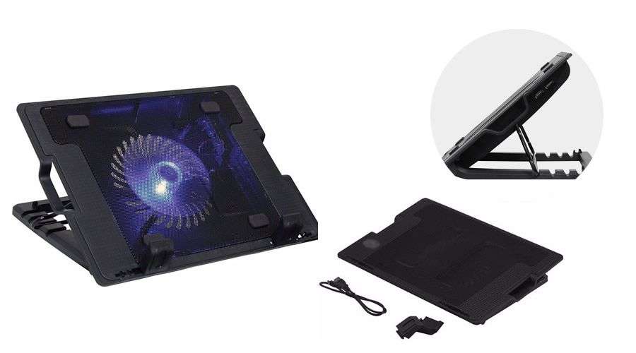 Ergo Stand Laptop Cooling Pad  - Black