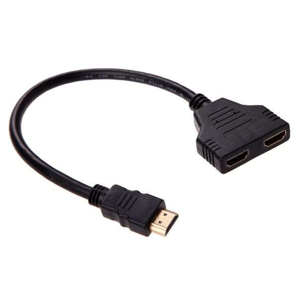 HDMI Male To 2 HDMI Female Splitter Adapter Cable